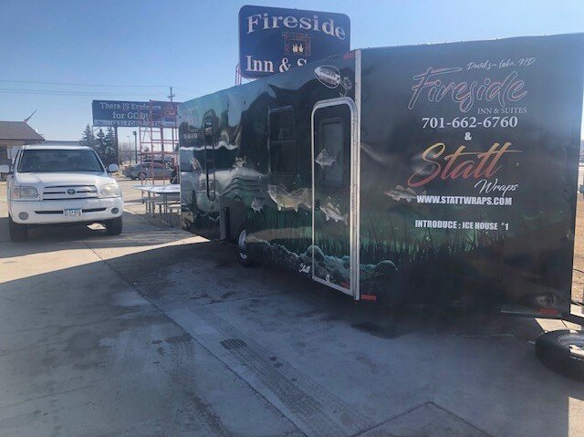 Ice Fishing House in devils lake